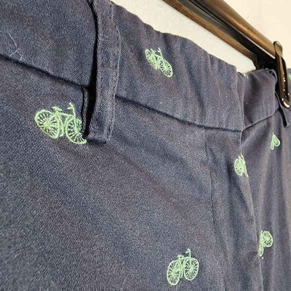 Cambridge Dry Goods embroidered bicycle shorts. Blue/green. Women's size 2 - Picture 6 of 15